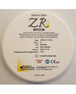 Z0023 SHOFU DISK ZR LUCENT 14MM A1